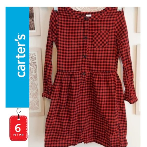 Carter's Other - 🎁 = 10/$25 - Carter's 6 / 6x red buffalo plaid dress